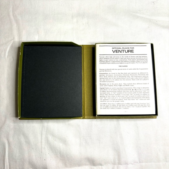 Vintage 1970 Venture Card Game By 3M Gamette Series - Picture 4 of 5